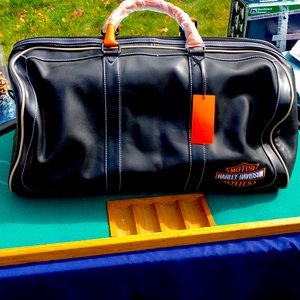 Harley Davidson Leather Duffle Bag